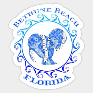 Bethune Beach Florida Vacation Tribal Manatees Sticker